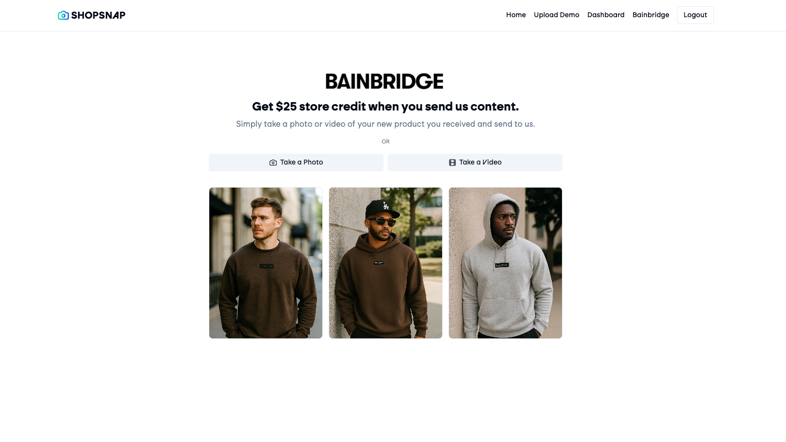 Customers upload UGC content matching your brand and style