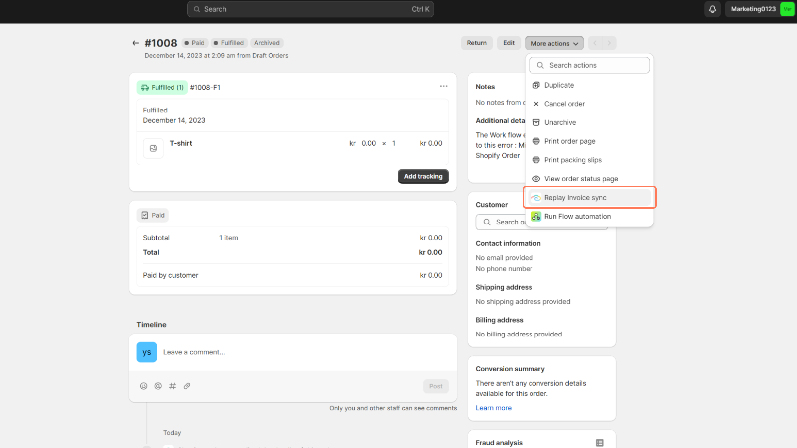 Quick replay of integration in case of errors