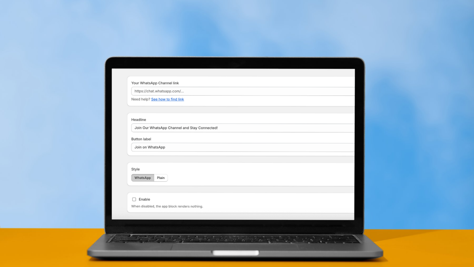 DMJ- Add WhatsApp Channel Button