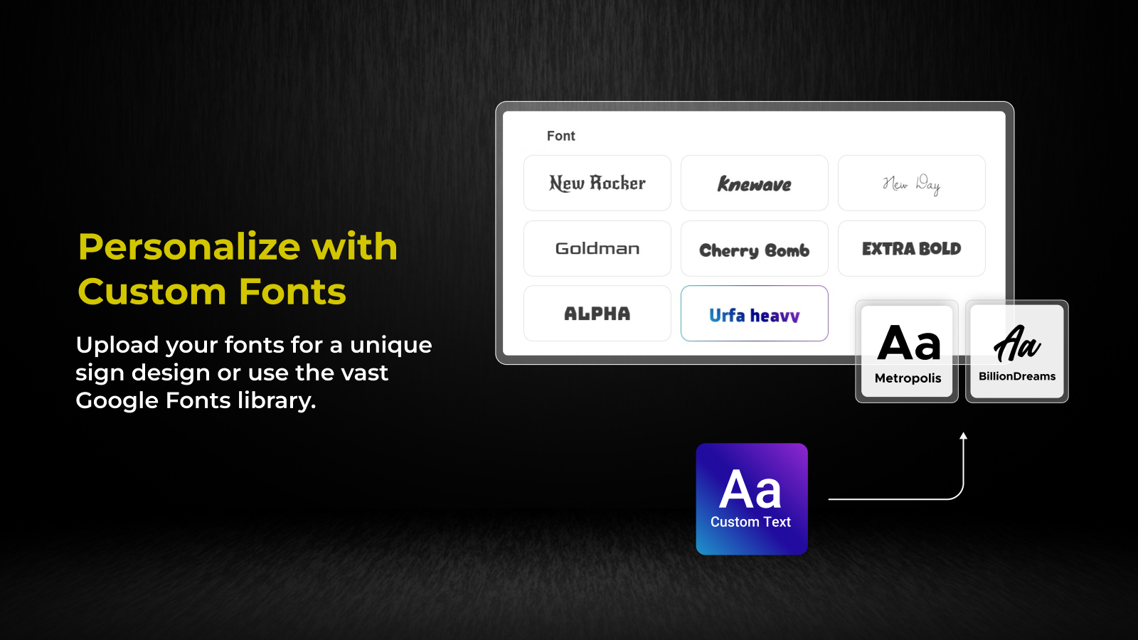 Personalize with Custom Fonts