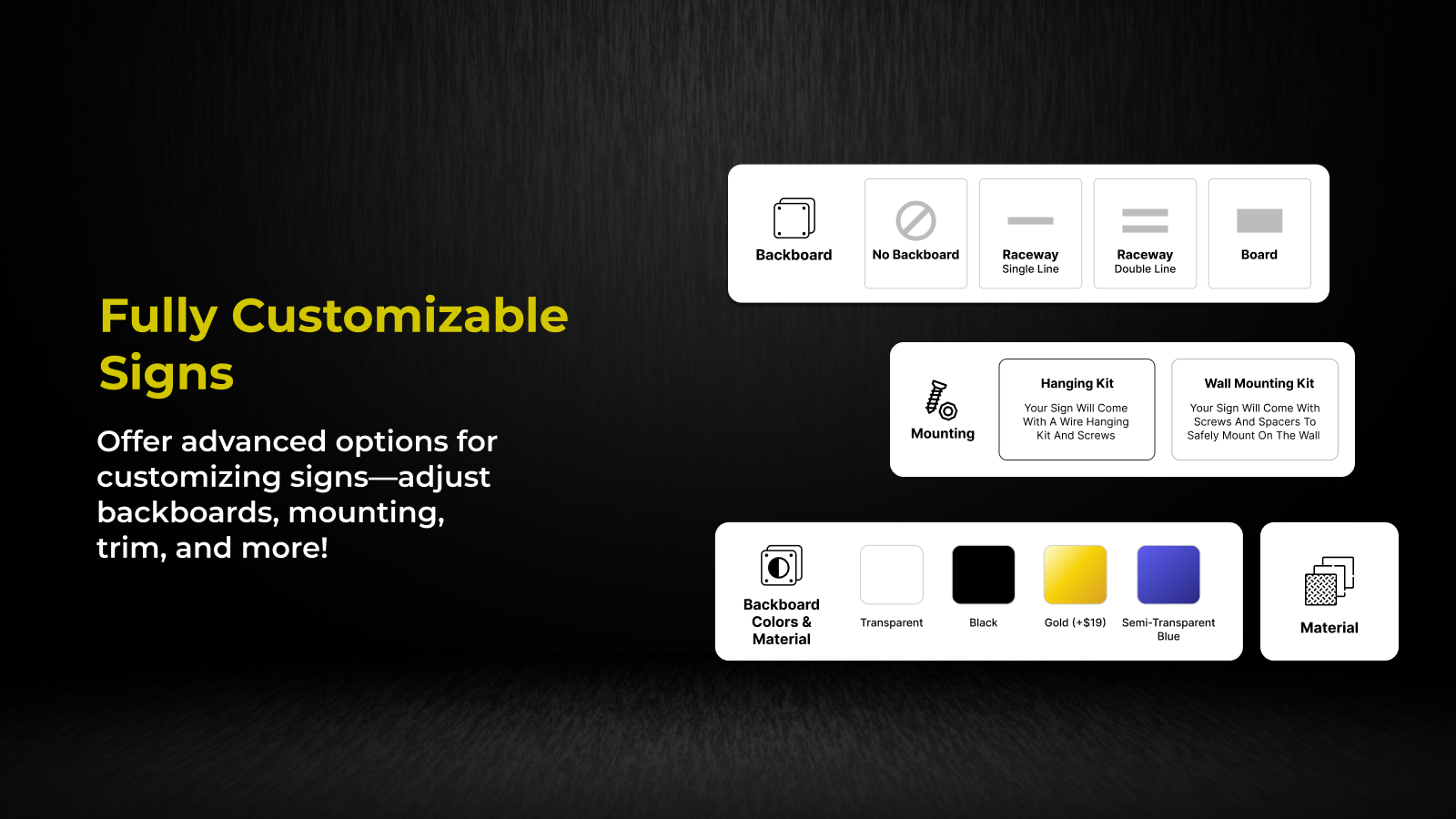 Fully Customizable Signs