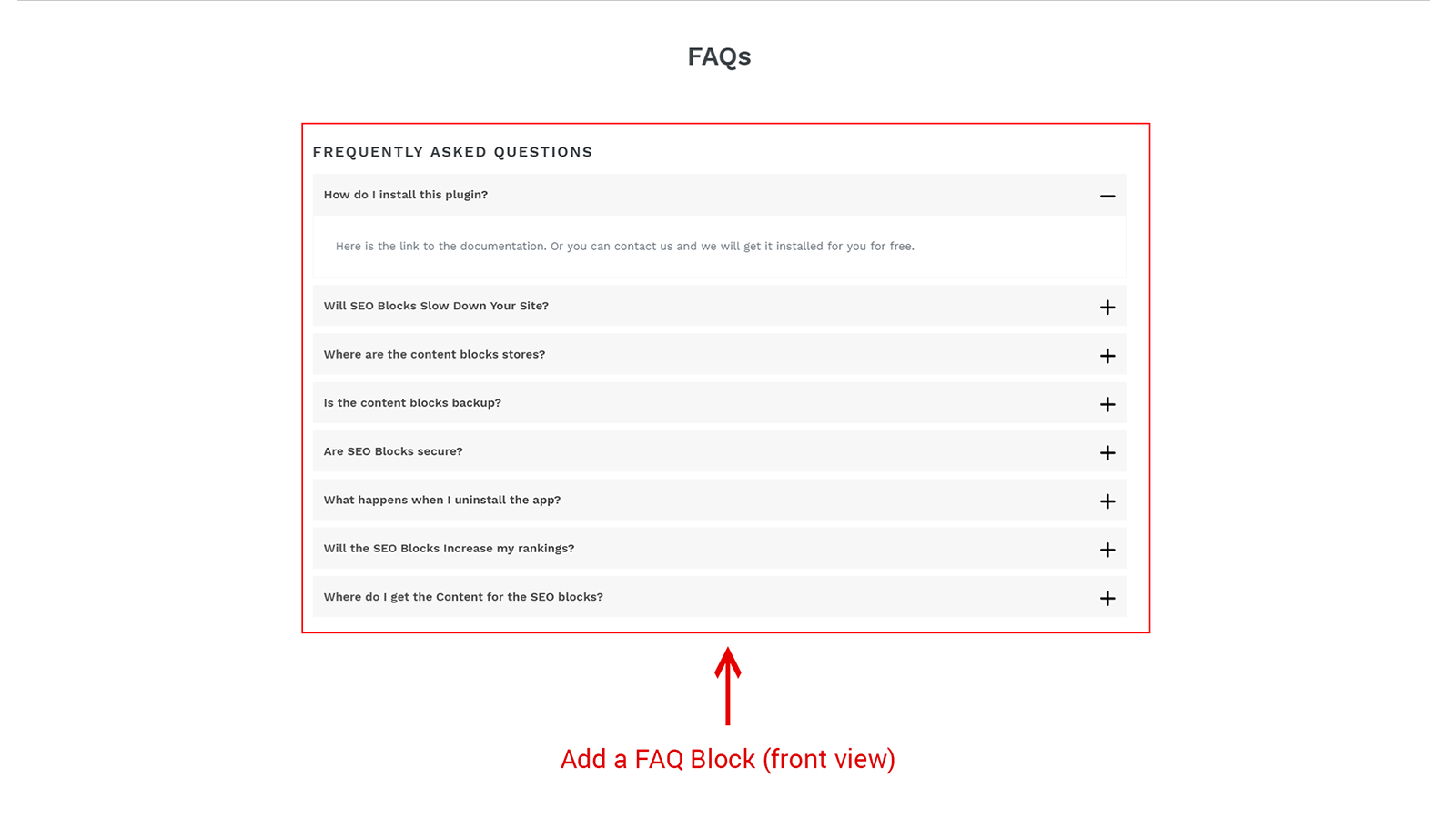FAQ/Accordion Block