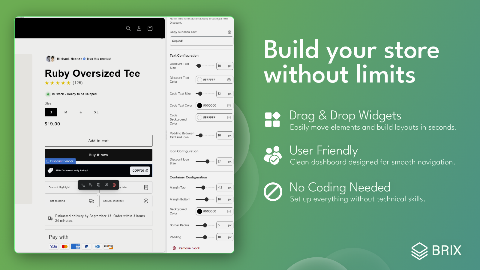 custom sections and blocks