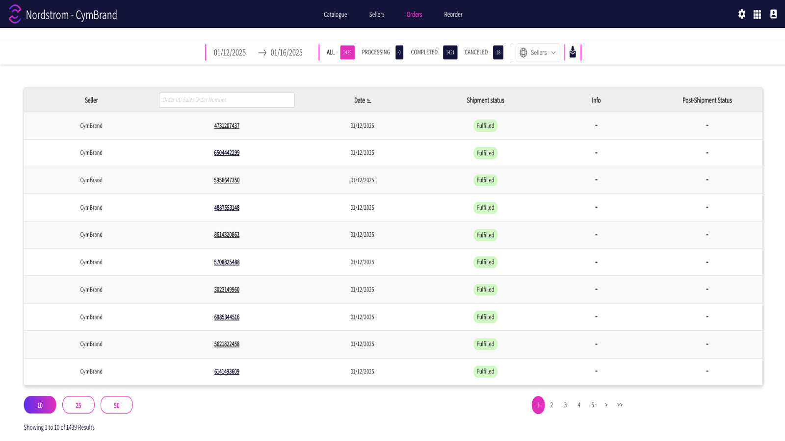 Orders management to multi-vendors