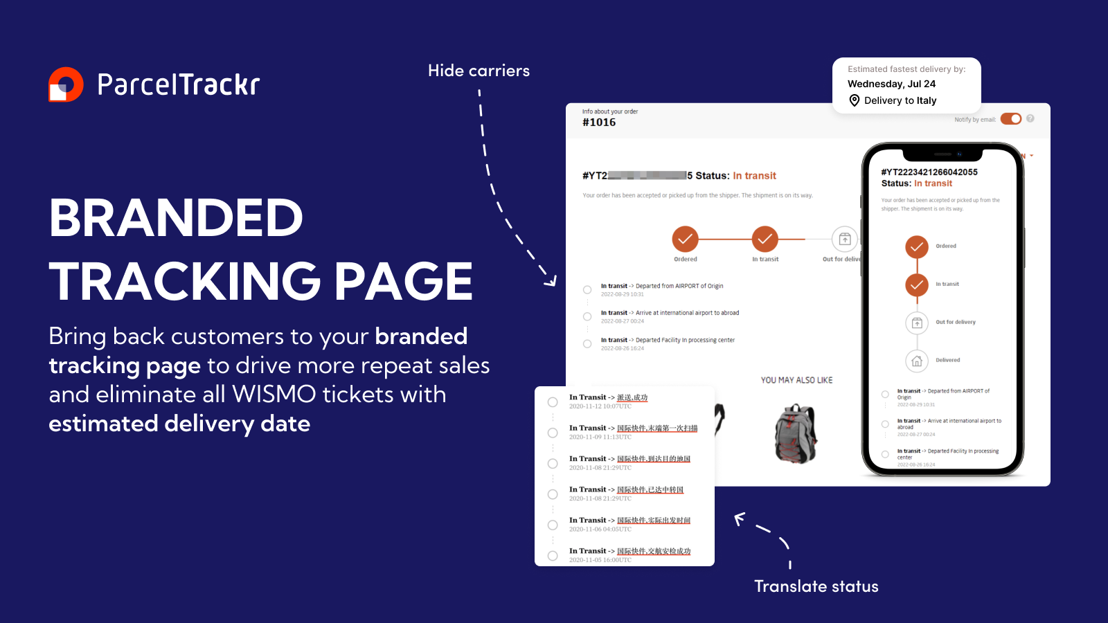 Package Tracking: Create Branded Order Tracking Page