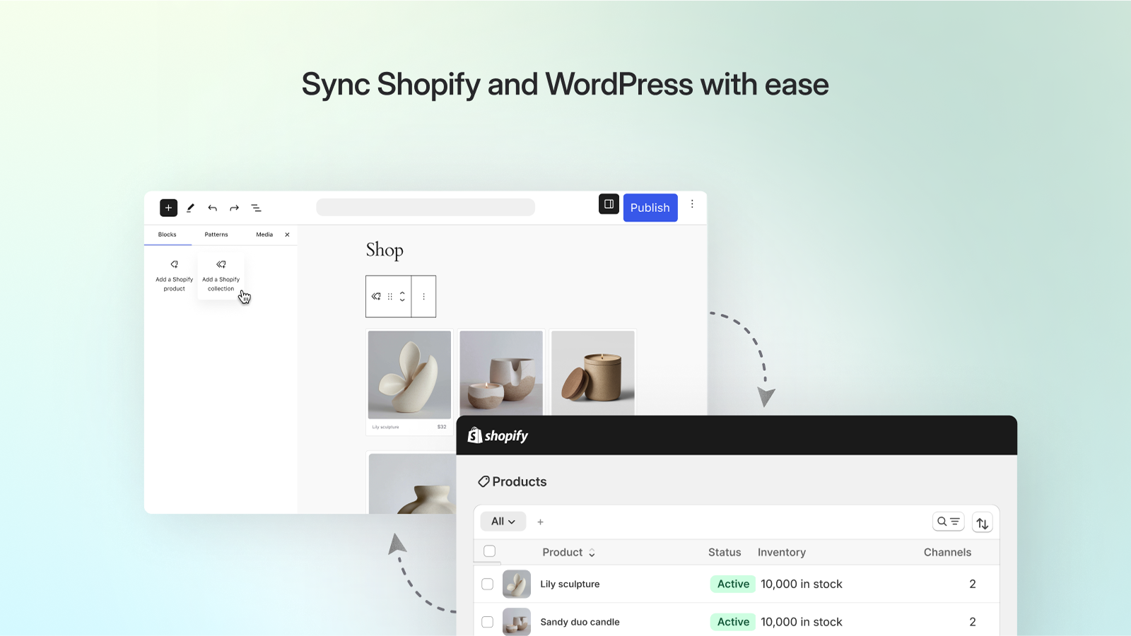 Sync Shopify and WordPress with ease