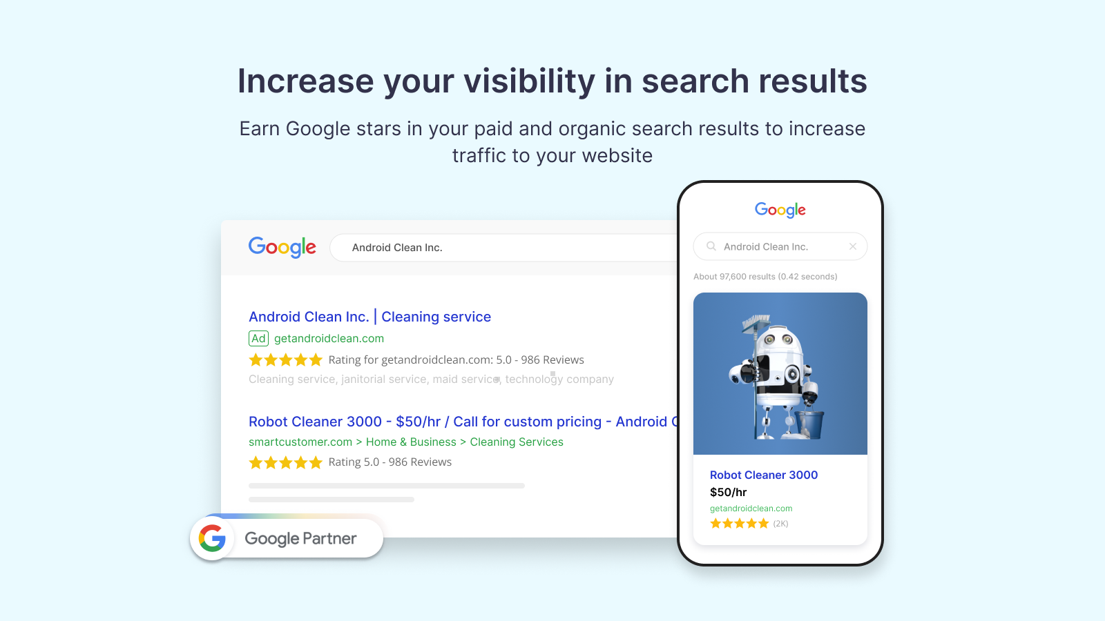Increase your visibility in search results 