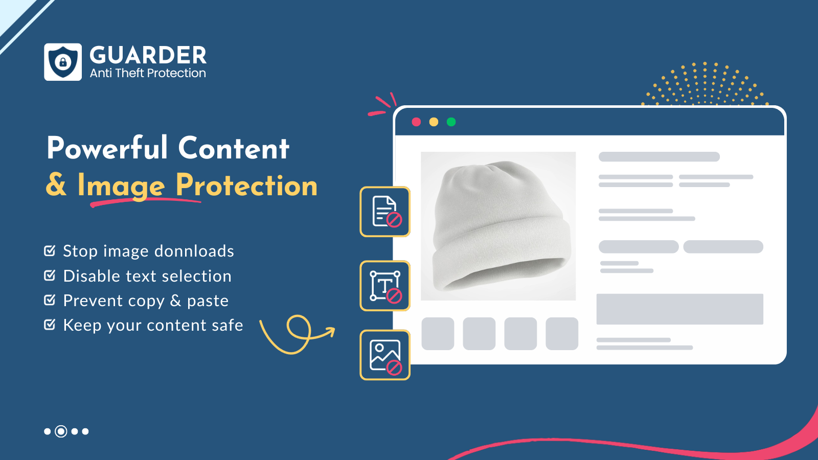 Protect text & images
