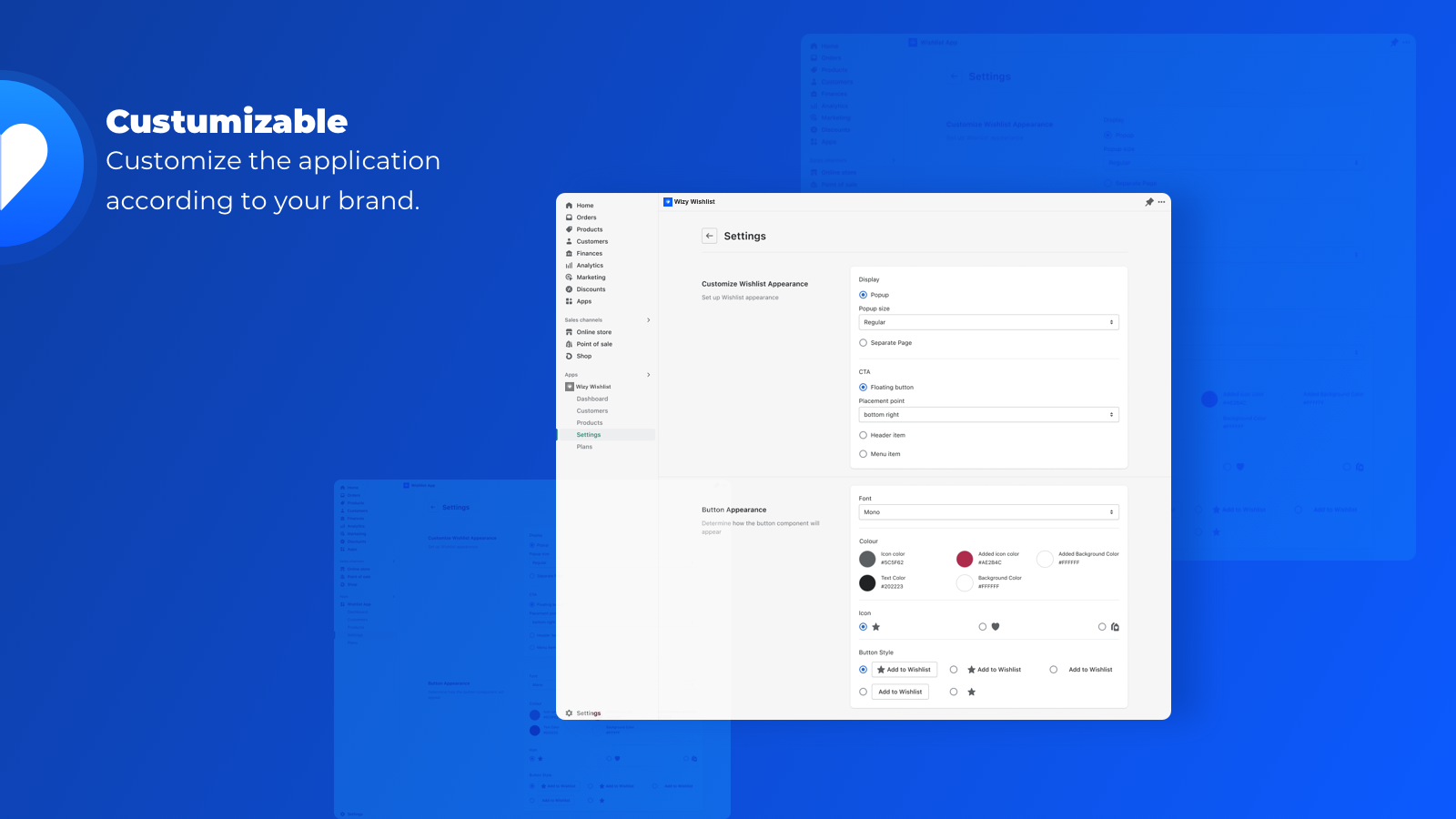 Wizy Wishlist Settings