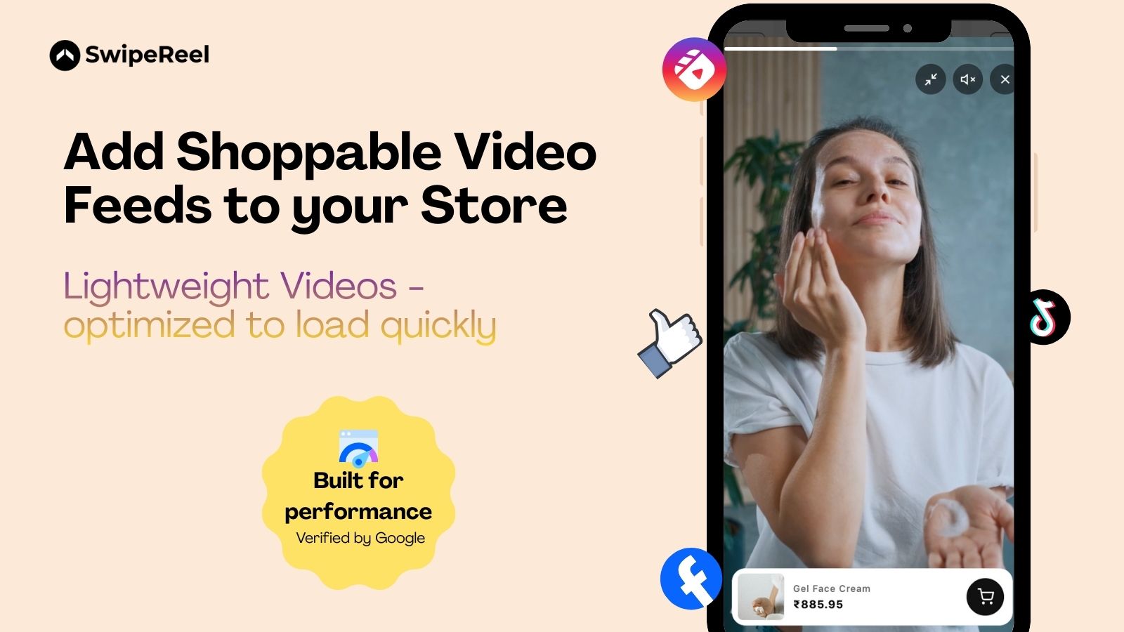 Tap-to-buy product video feed widget on shopify store