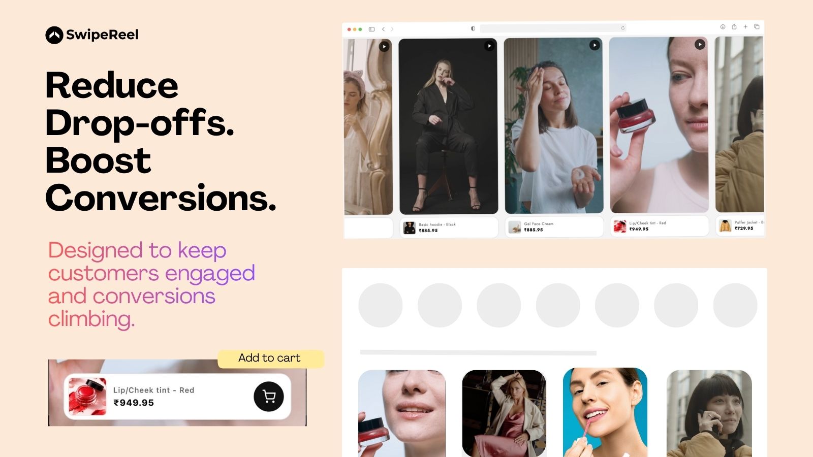 Instagram Reels and TikTok videos as shoppable content on store