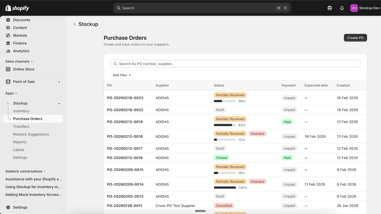 Create purchase orders seamlessly