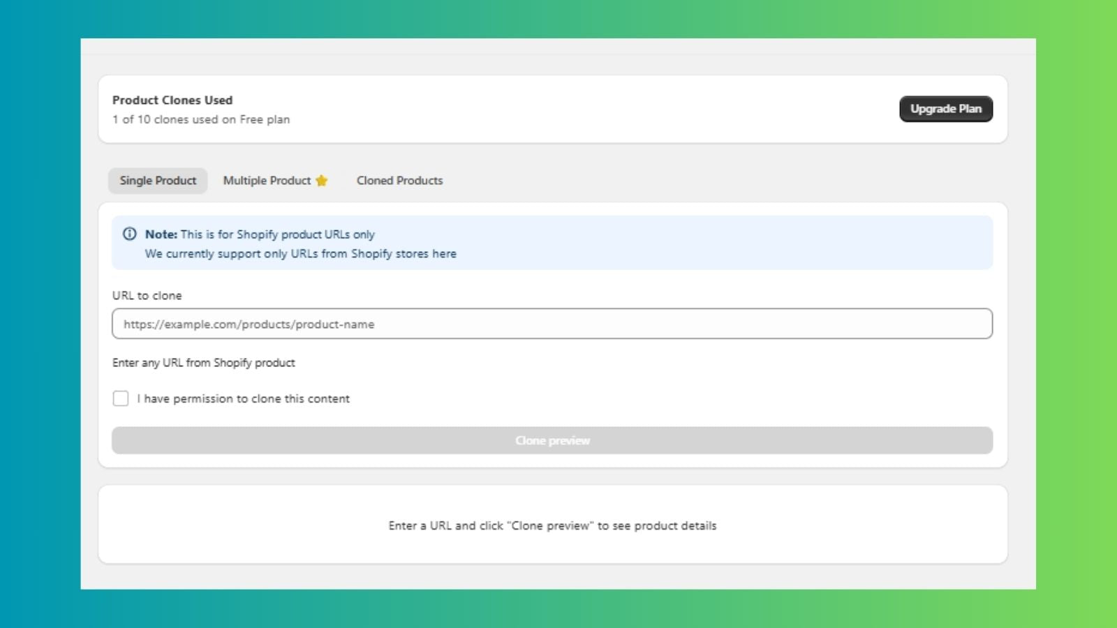 homepage shopify product clone storeharvest