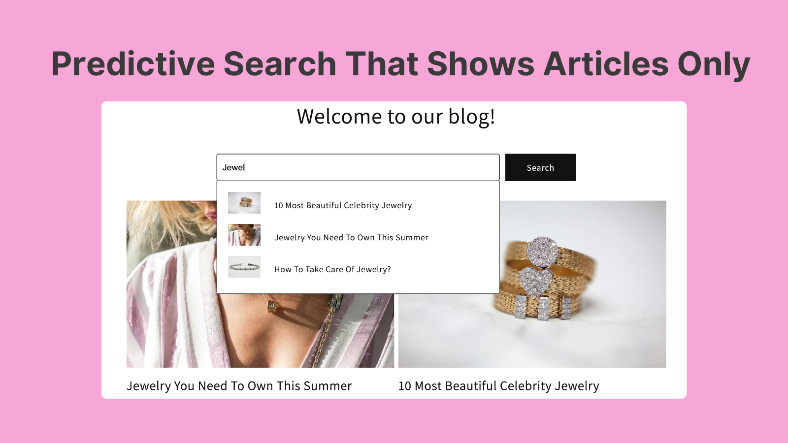 Predictive Search That Shows Articles Only