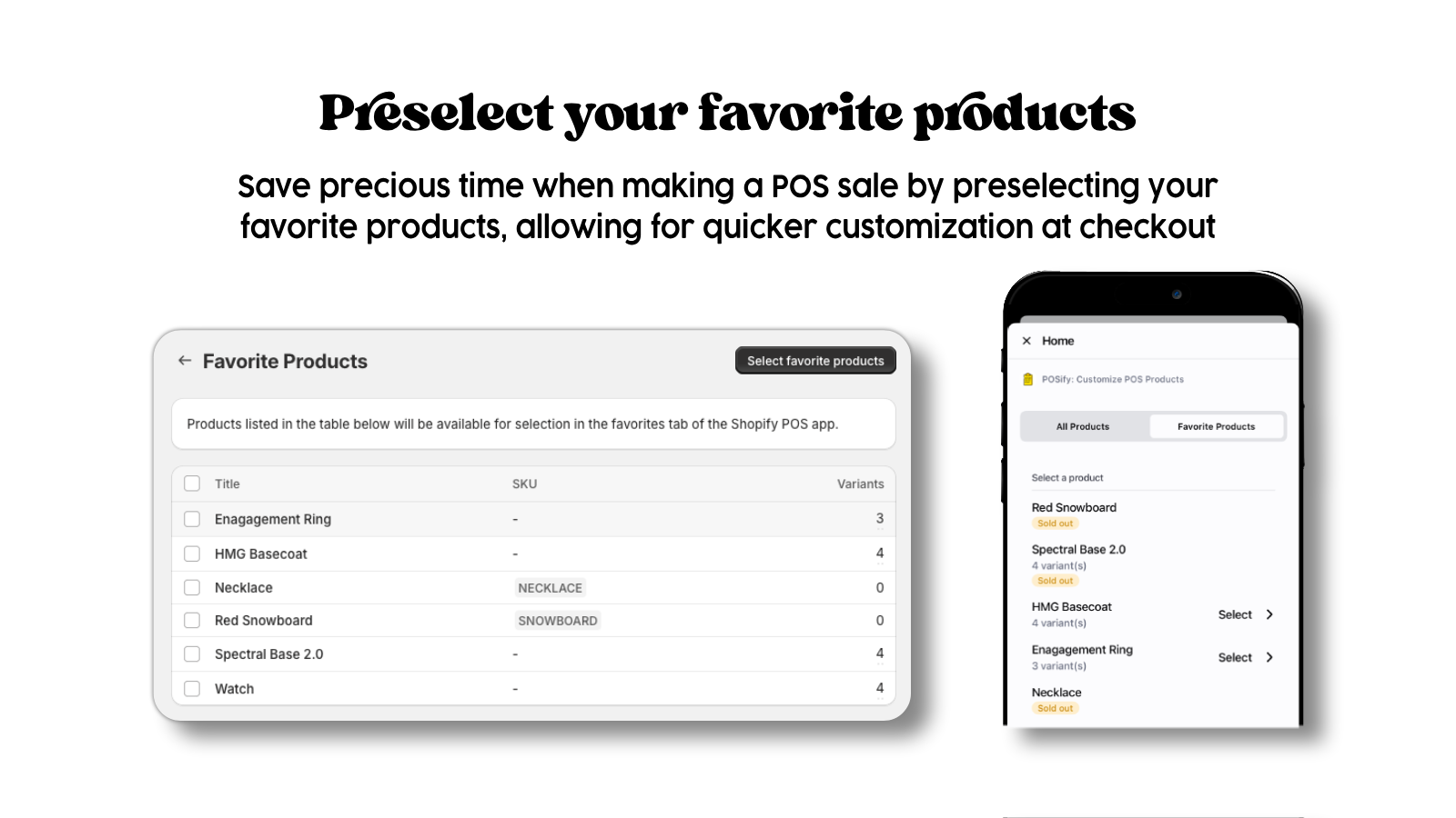 POSify favorite products