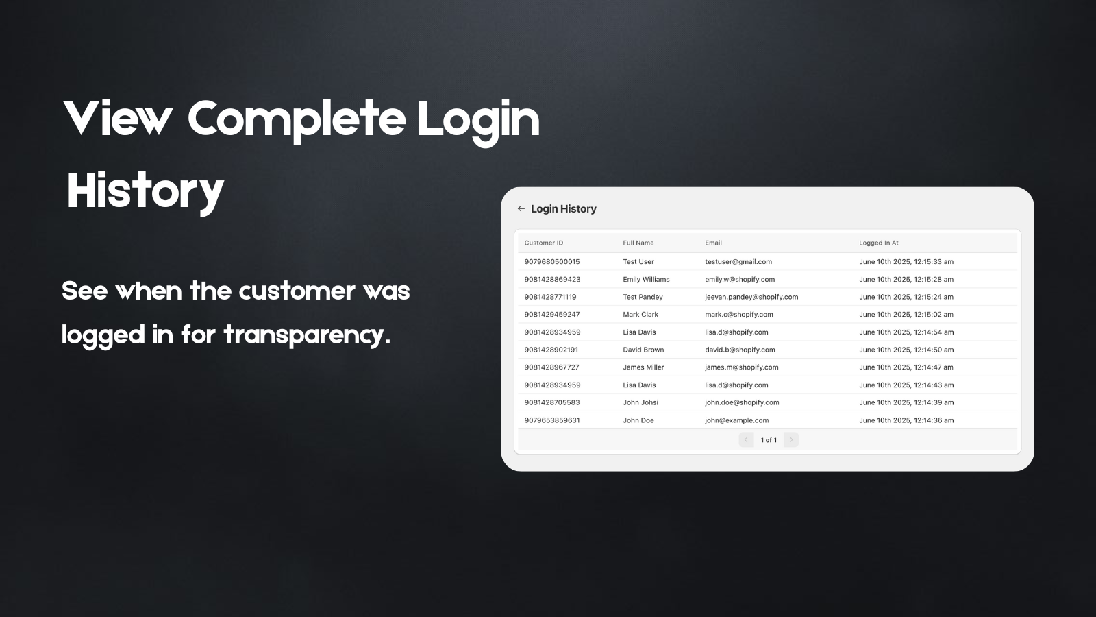 View complete login history
