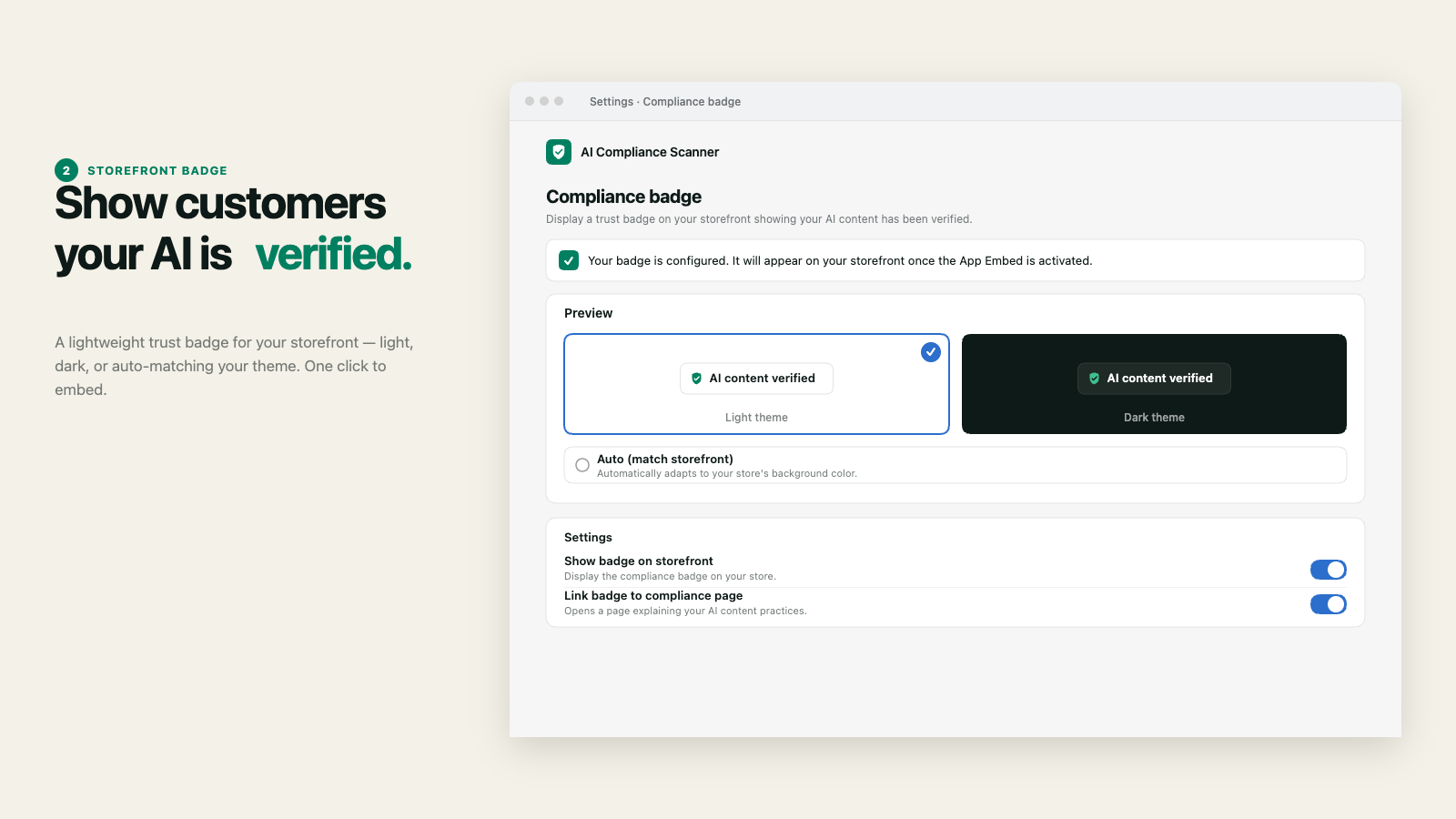 Show customers your AI content is verified and compliant