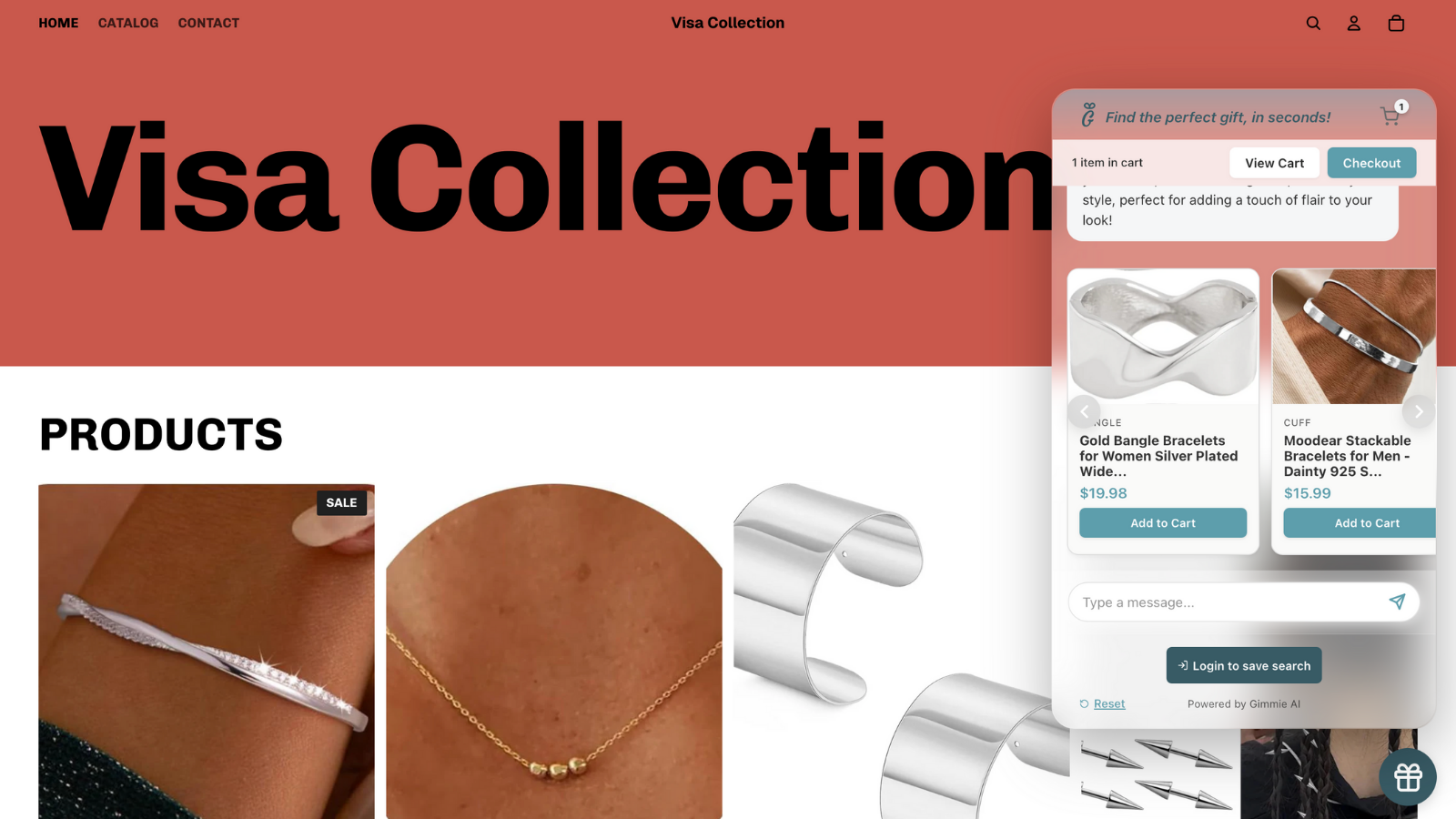 Gimmie AI Shopping Assistant Product Recommendations by Profile