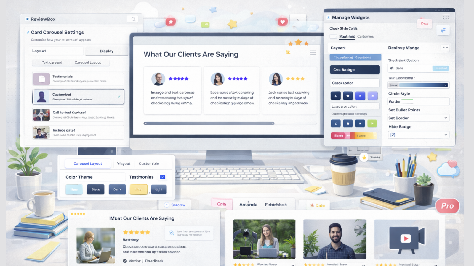 Widget layout and customize