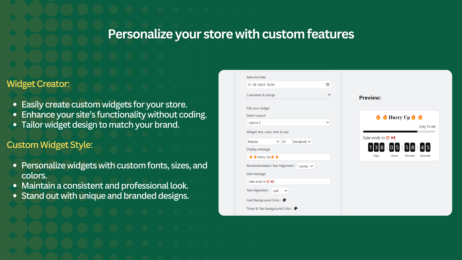 Stockninja custom features banner image with screenshot