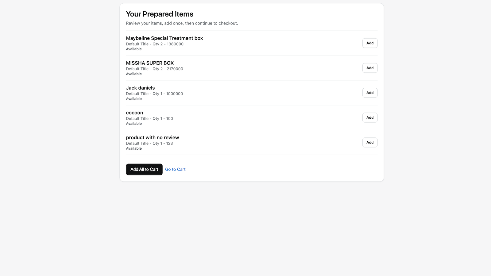 Reorder page