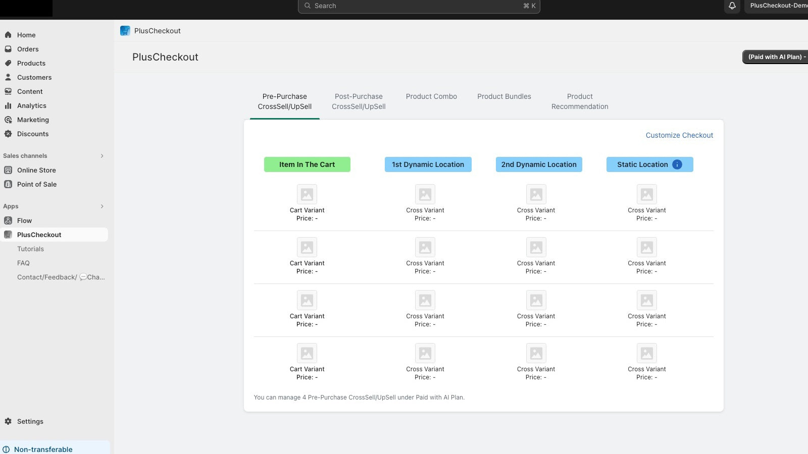 Up-Sell, UpSell, Up-Sale, PlusCheckout, Checkout