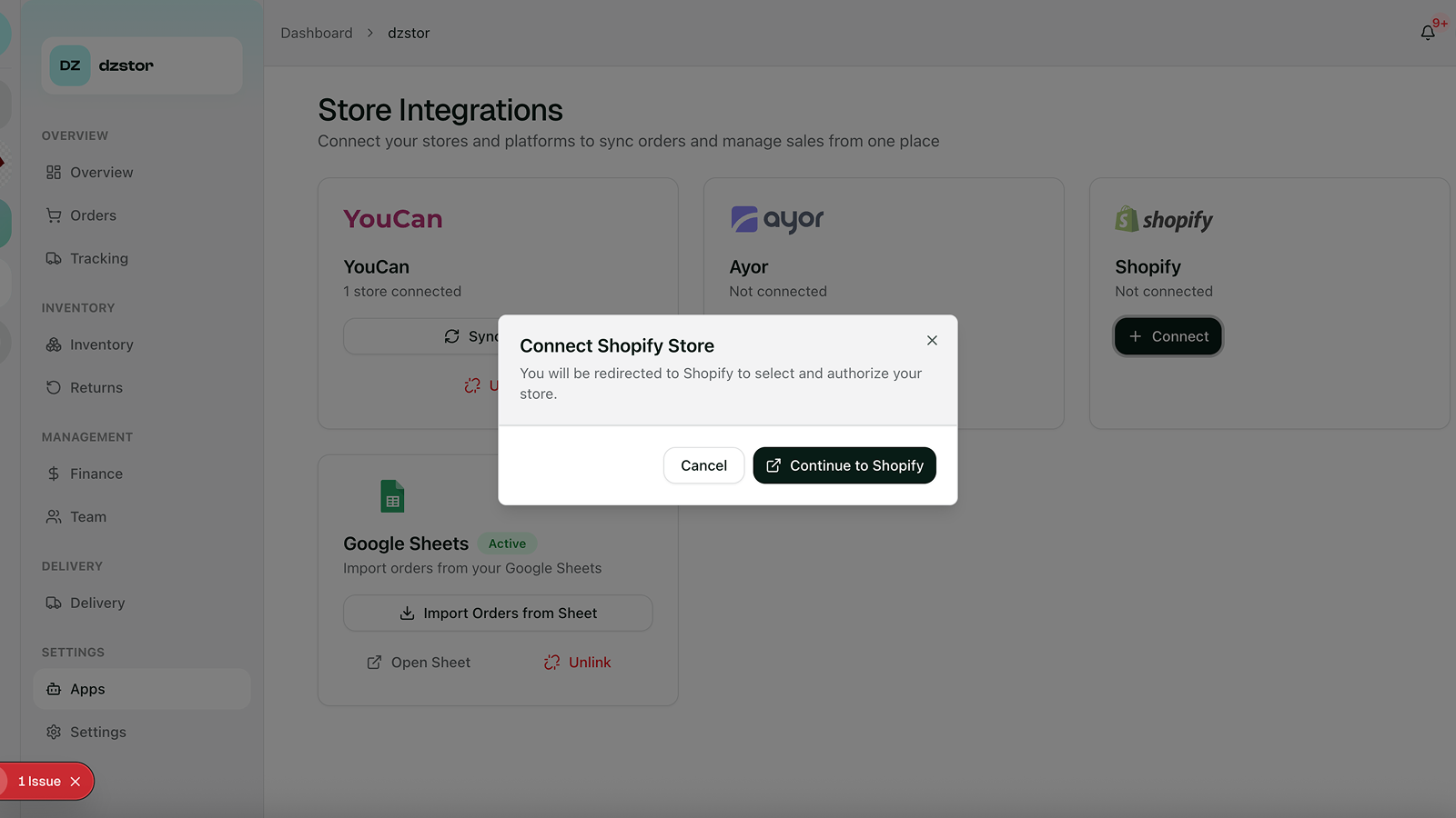 sync all your orders from Shopify