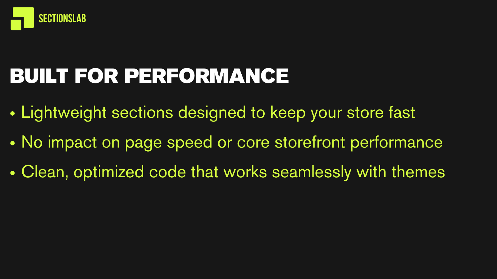 Built for Performance