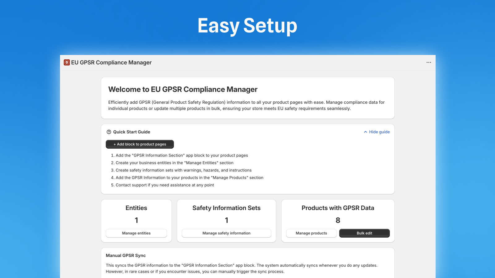 easily complie to EU GPSR regulations