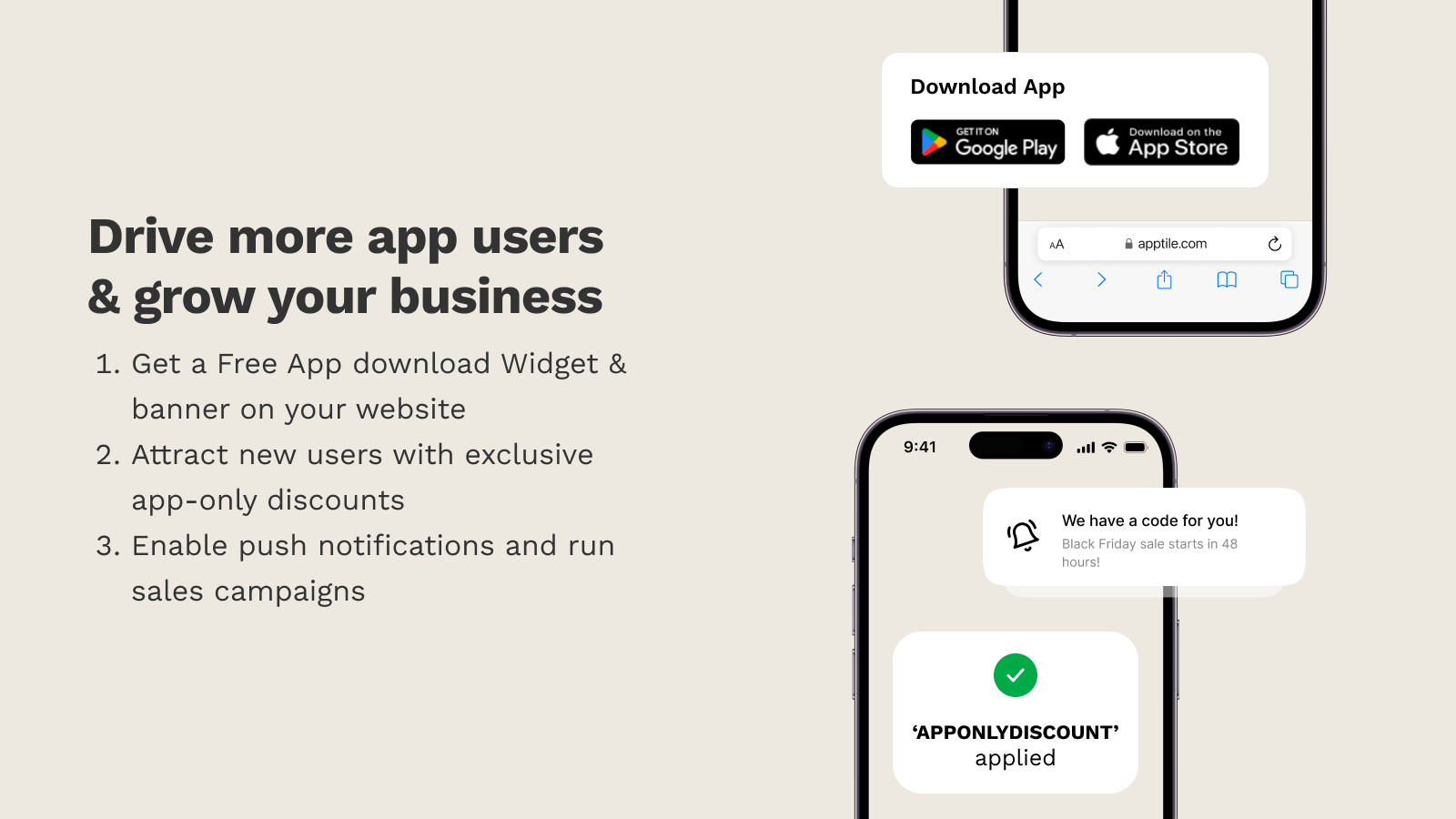Drive more app users & grow your business