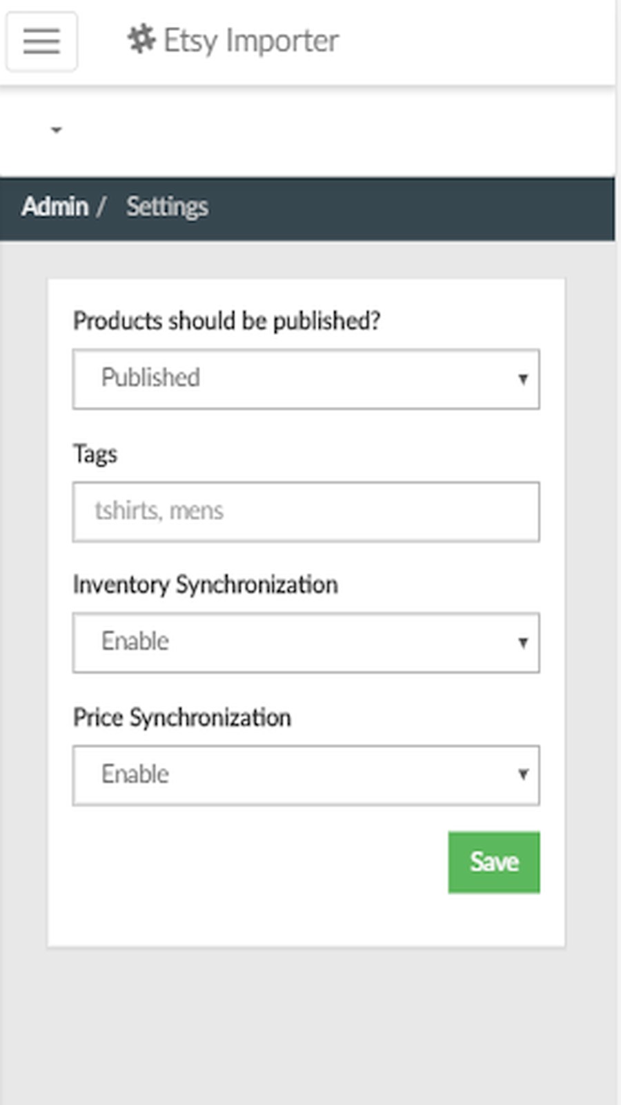 Screenshot Dashboard