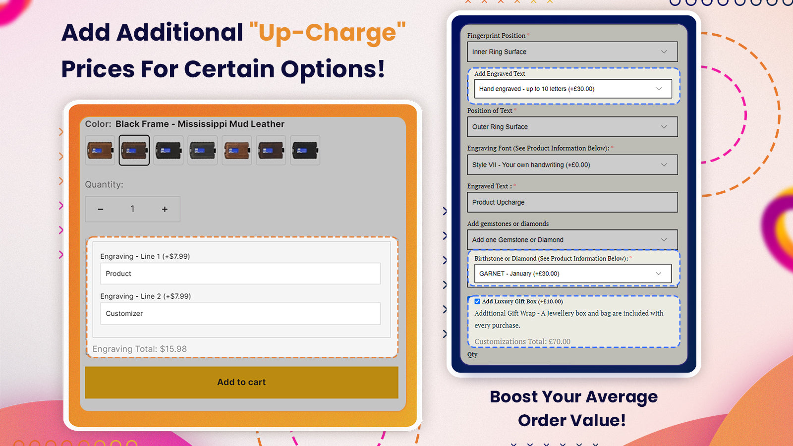 Boost AOV with a robust product options Shopify app