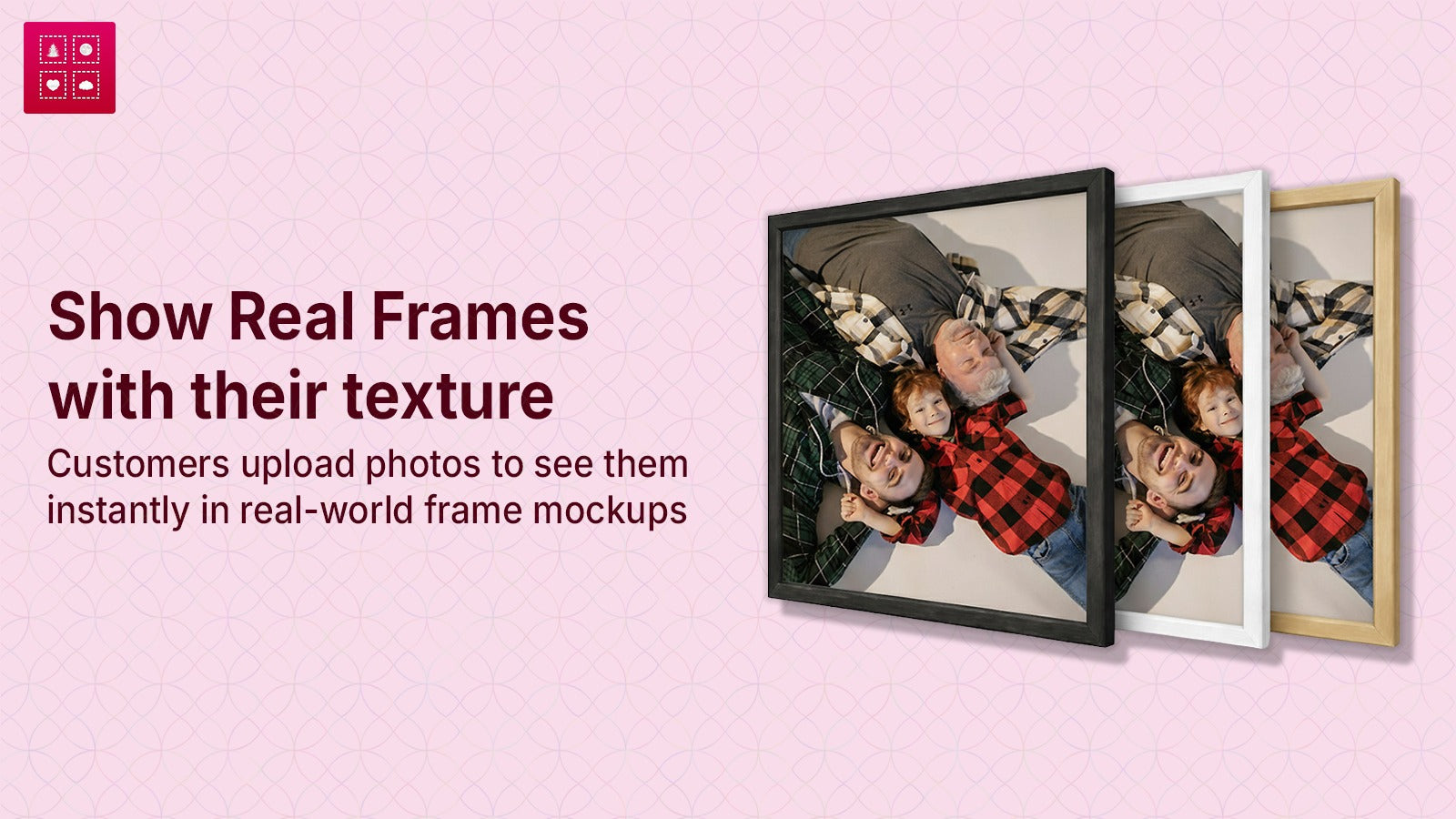 Real photo frame texture