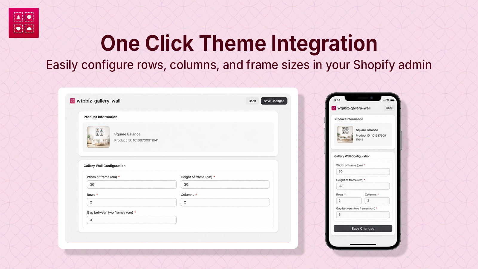 One click theme integration