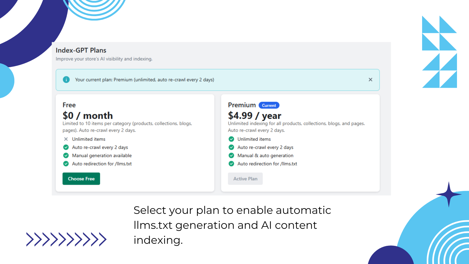 Pricing page