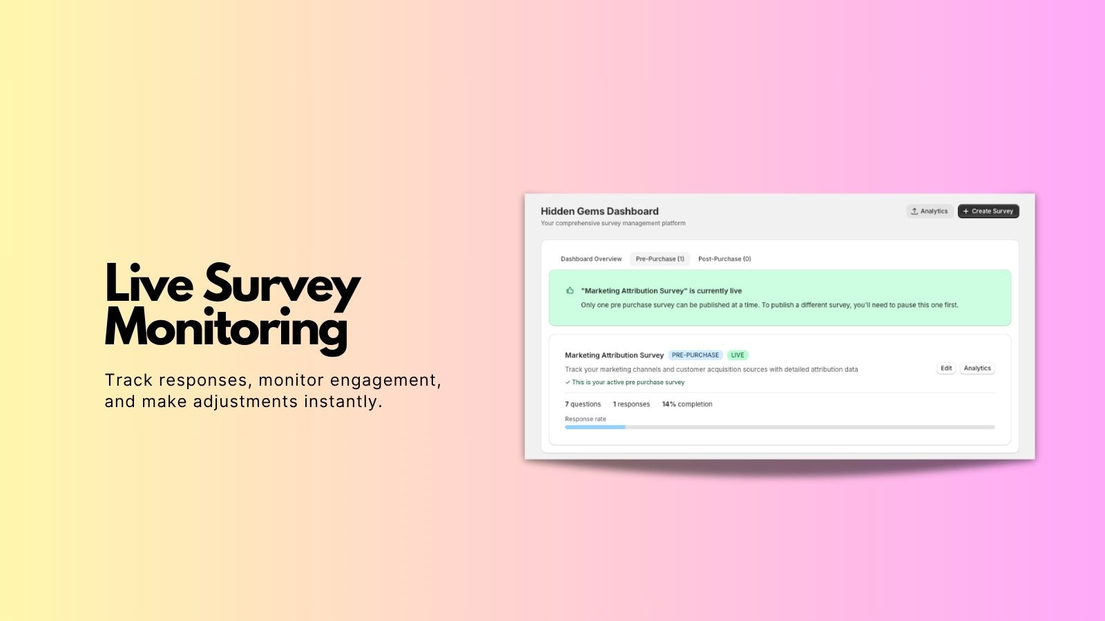 Live Survey Monitoring
