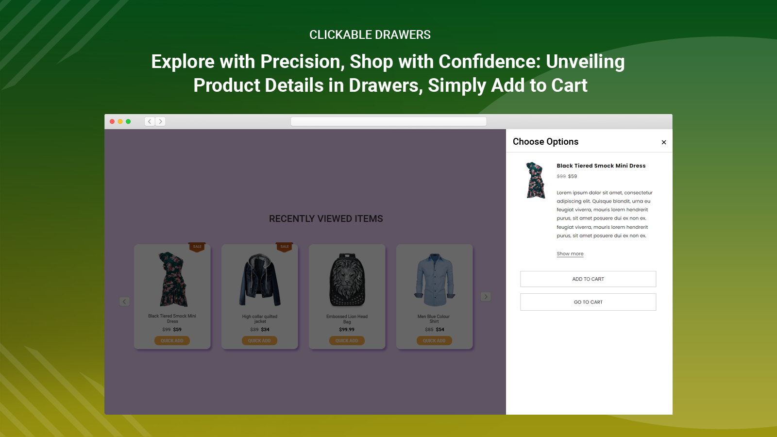 Seamlessly read and proceed to add items to their cart