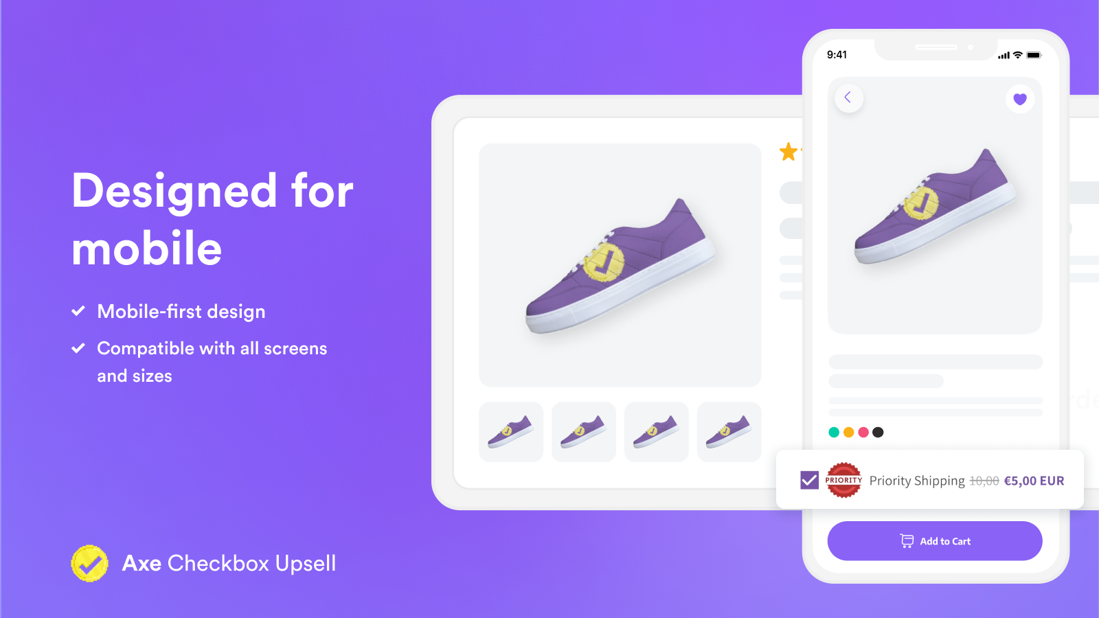 responsive checkbox upsells designed mobile-first