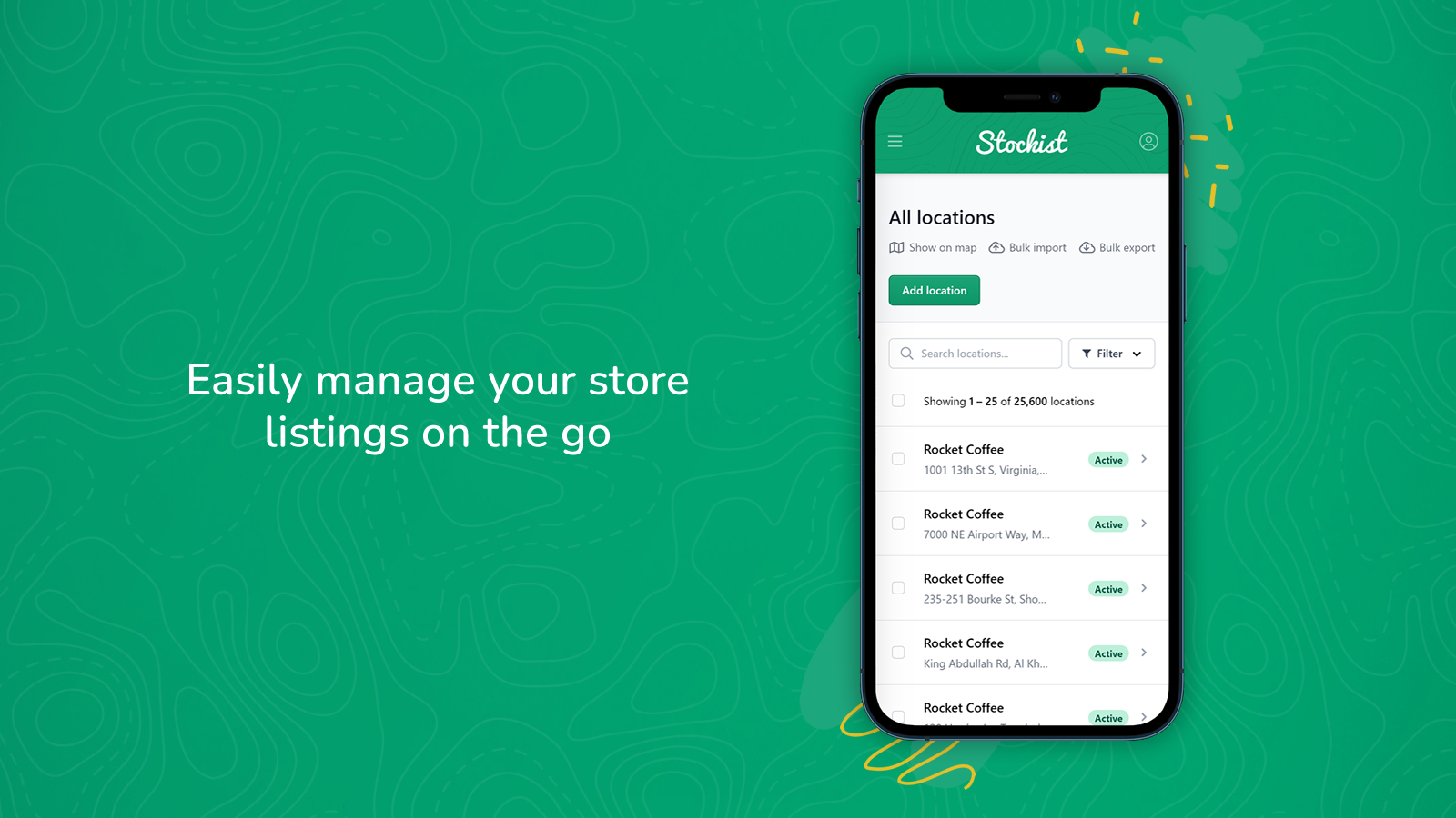 Easily manage your store listings on the go