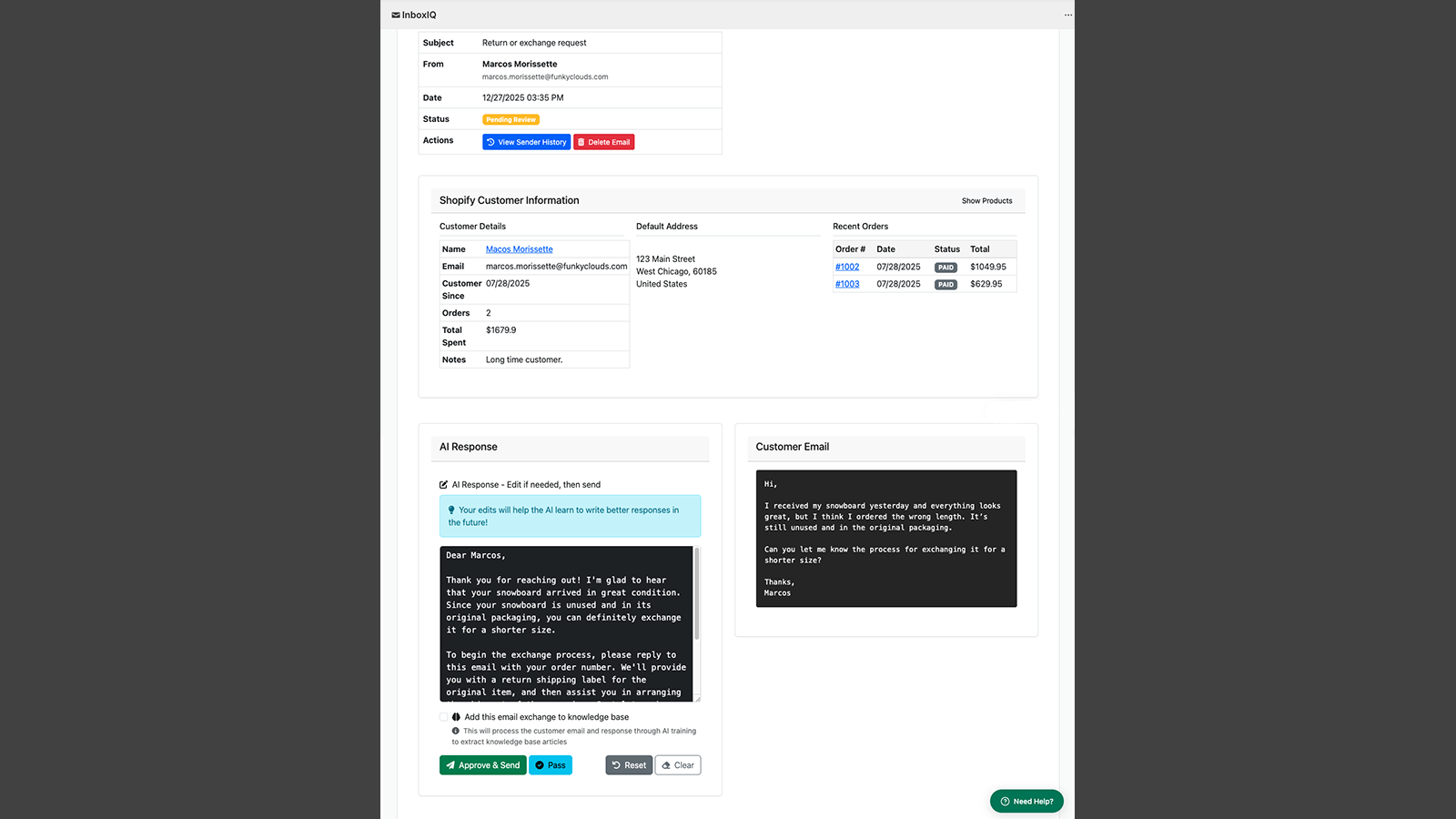 Responding to a message