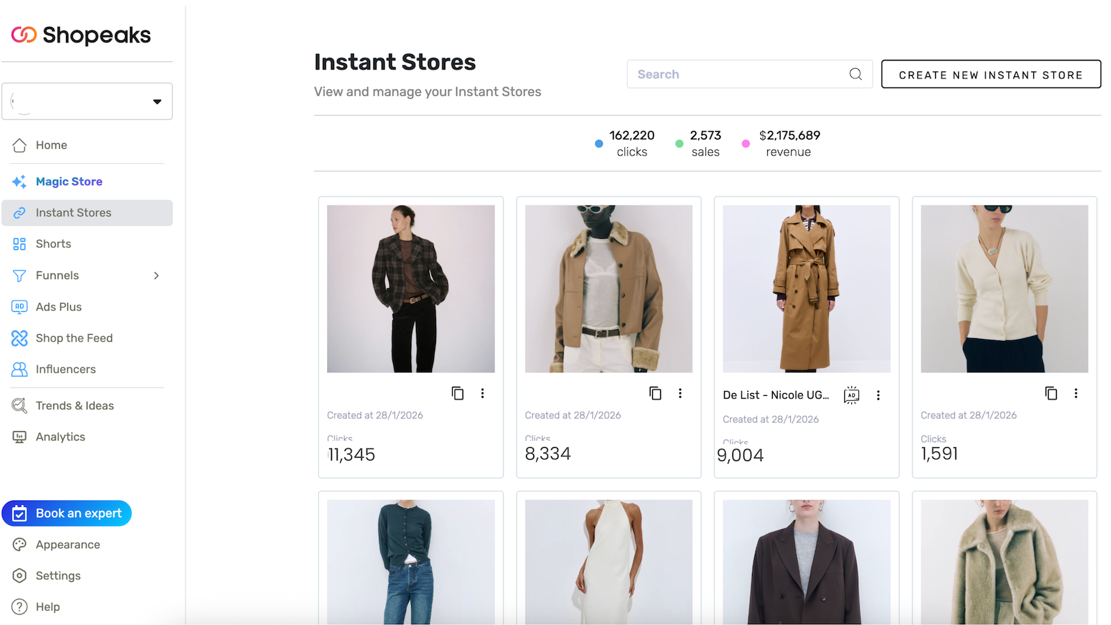Instant Stores: Dynamic commerce experience.