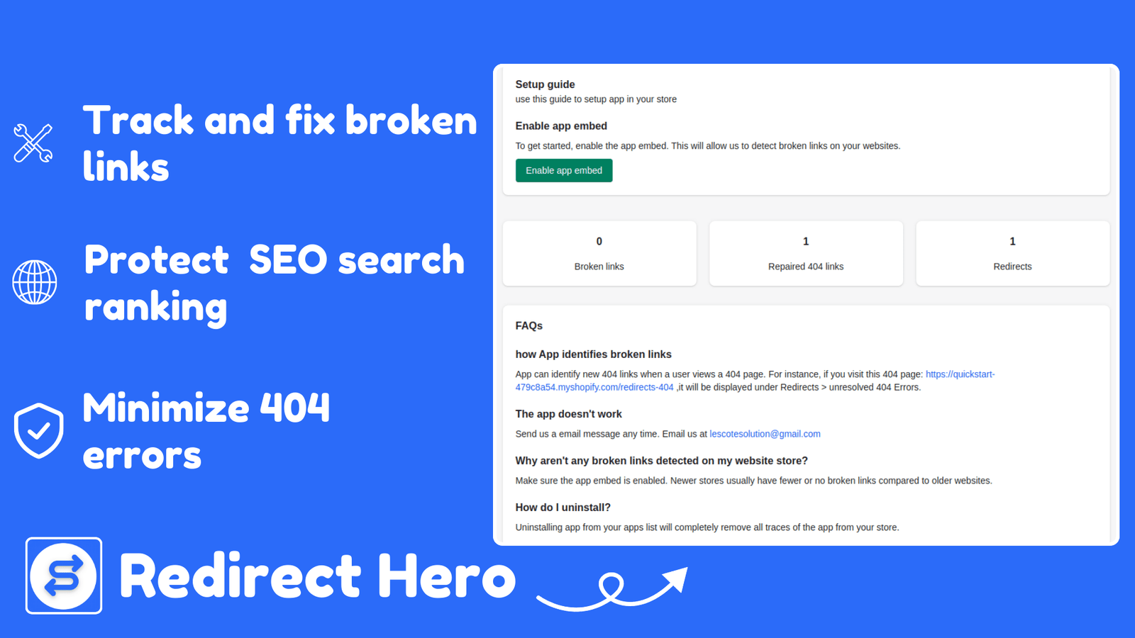 track and fix broken links