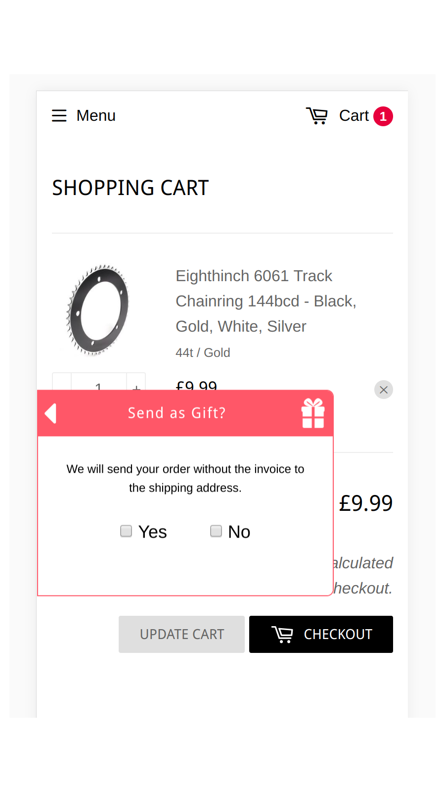 Mobile with popup enabled