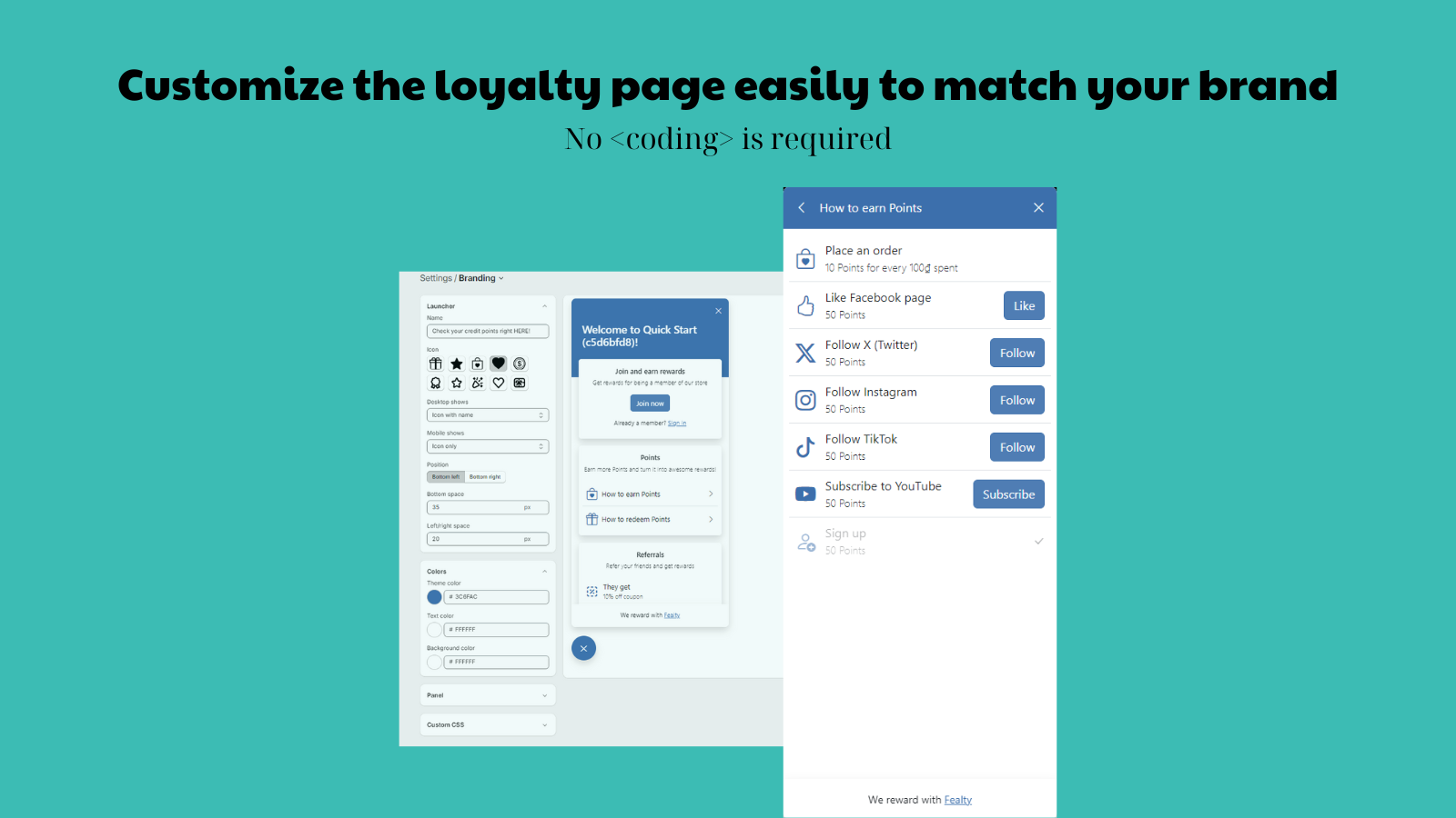 Customize branding page