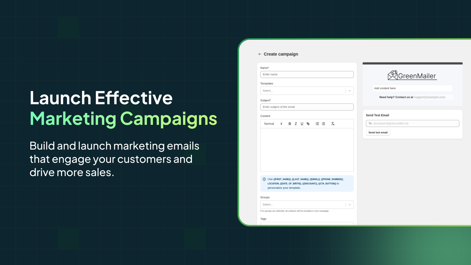 Create and launch effective marketing campaigns for better sales