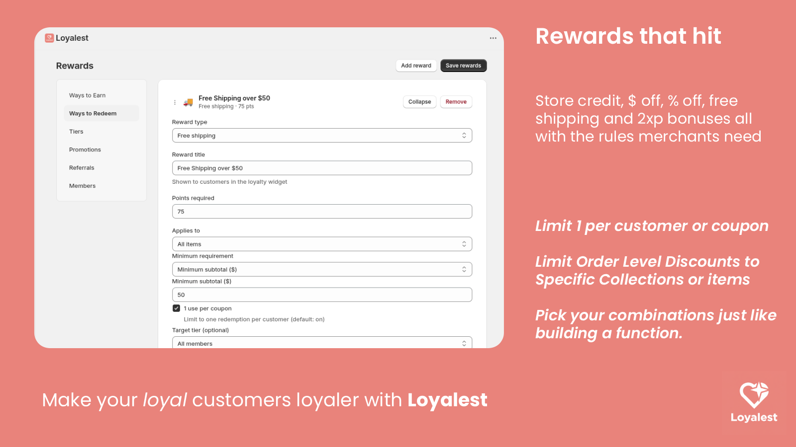 Ability to create detailed functions-based promotions