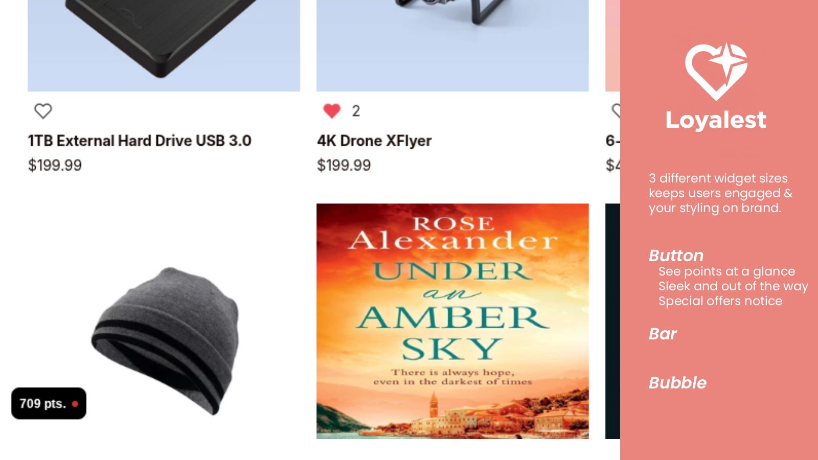 Widgets in 3 sizes: Button