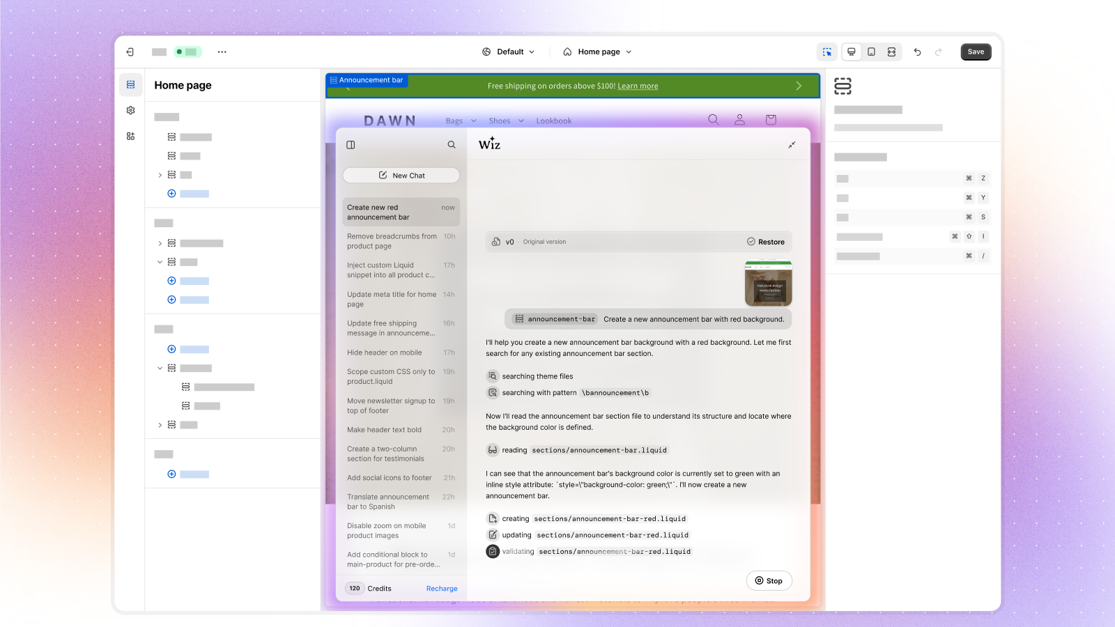 AI processing in expanded state