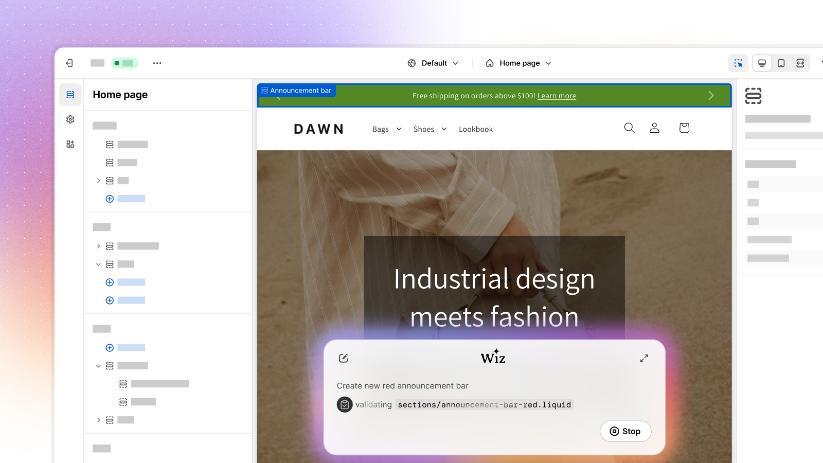 AI processing in collapsed ui state