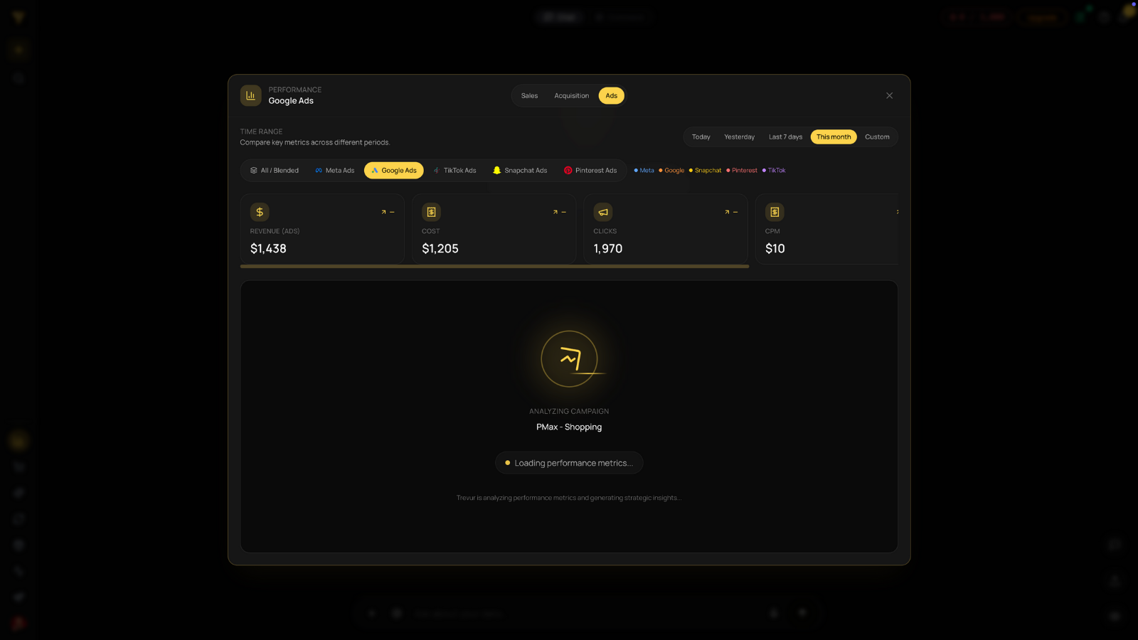 Trevur AI forensic audit of PMax campaigns.